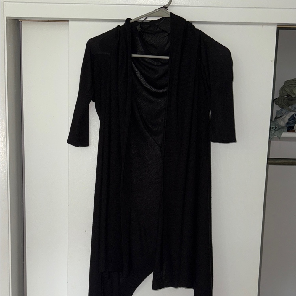 Worthington Black Sheer Cardigan